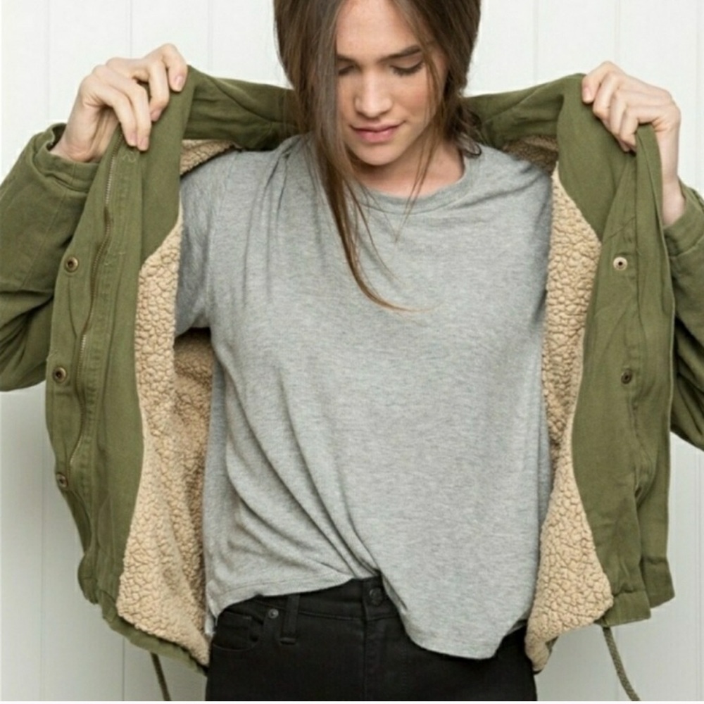 Brandy Melville Olive Utility Jacket